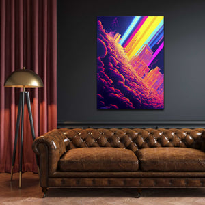 Rainbow City Canvas Print- Trippy Art | MusaArtGallery™