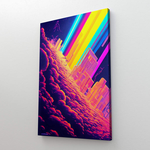 Rainbow City Canvas Print- Trippy Art | MusaArtGallery™
