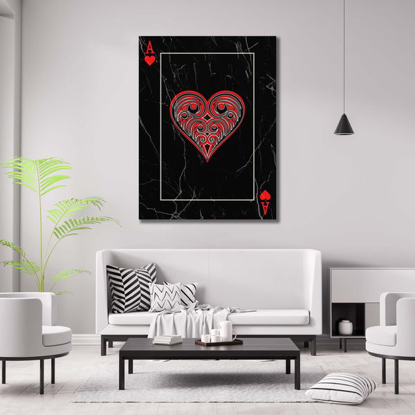 Red Ace of Hearts Art | MusaArtGallery™