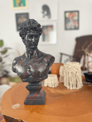 Red Drip David Bust Statue - David Bust Statue for sale