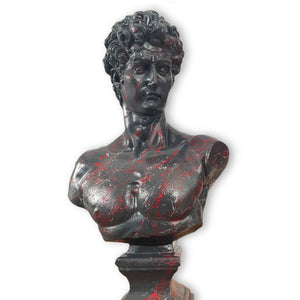 Red Drip David Bust Statue - David Bust Statue for sale