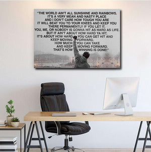 Rocky Balboa Quote Canvas - Motivational Art