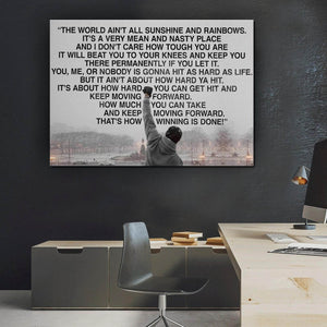 Rocky Balboa Quote Canvas - Motivational Art