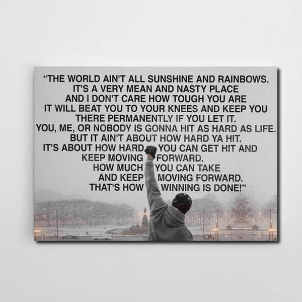 Rocky Balboa Quote Canvas - Motivational Art