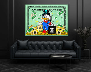 Green Scrooge Mcduck Canvas