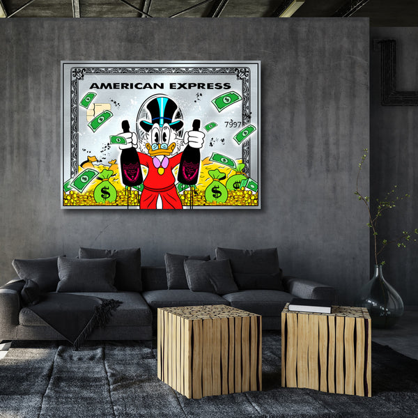 Silver Scrooge Mcduck Canvas - Scrooge Mcduck Canvas