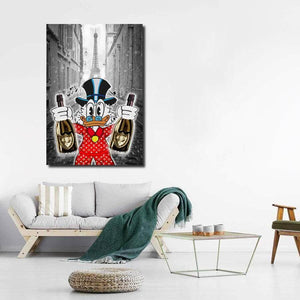Scrooge Mcduck Paris Canvas