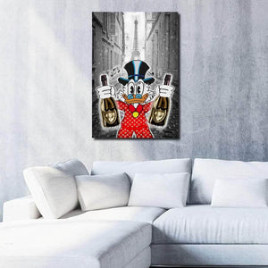 Scrooge Mcduck Paris Canvas