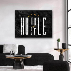 Stay Humble Hustle Canvas - Motivational Wall Art