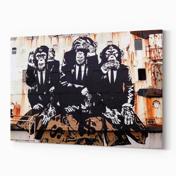 Banksy Three Monkeys Canvas