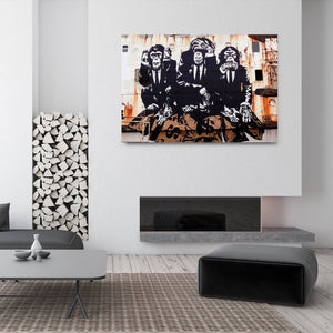 Banksy Three Monkeys Canvas