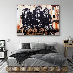 Banksy Three Monkeys Canvas