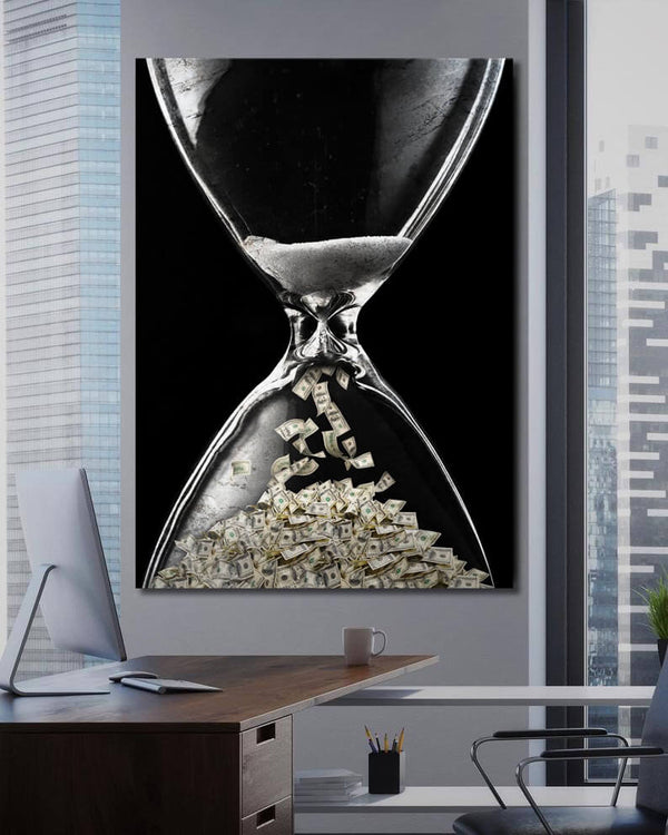 Time is Money Canvas -Motivational Wall Art