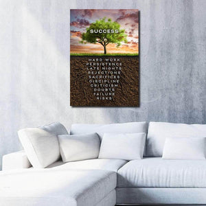 Tree Of Success Canvas - Motivational Art