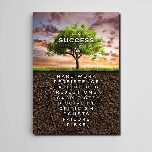 Tree Of Success Canvas - Motivational Art