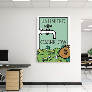 Unlimited Cashflow Canvas - Monopoly Wall Art