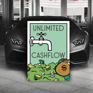 Unlimited Cashflow Canvas - Monopoly Wall Art