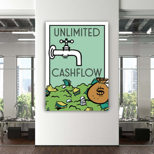 Unlimited Cashflow Canvas - Monopoly Wall Art