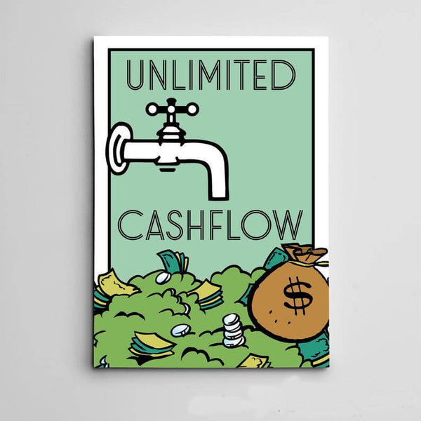 Unlimited Cashflow Canvas - Monopoly Wall Art