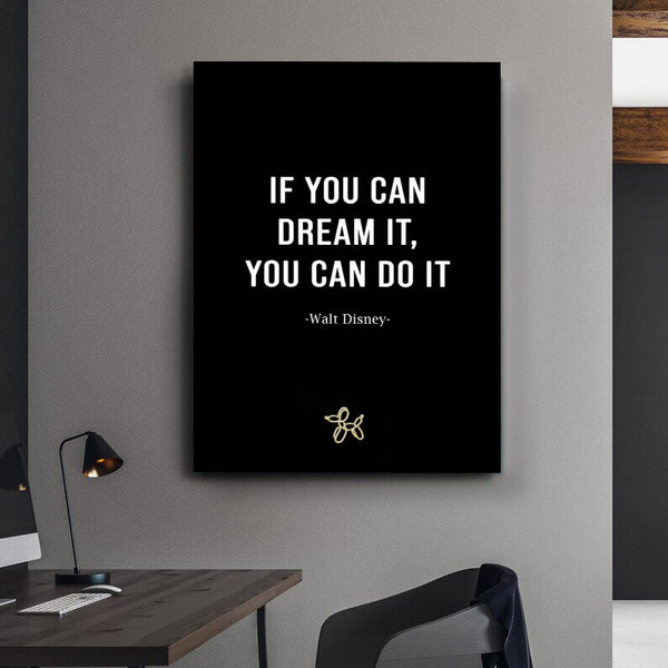 Walt Disney Quote Canvas - Motivational Wall Art