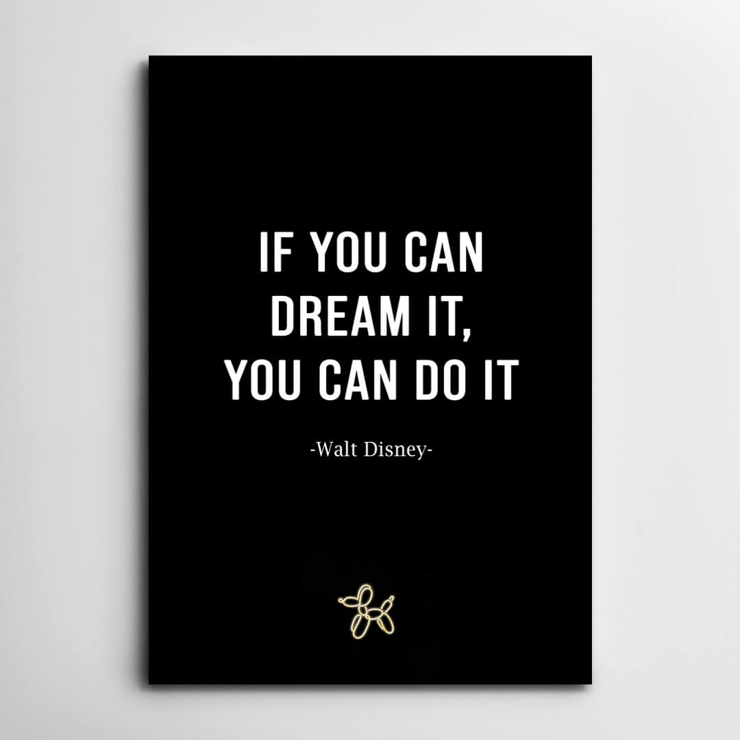 Walt Disney Quote Canvas - Motivational Wall Art | MusaArtGallery™