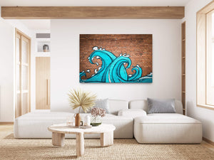 Wave Graffiti Wall Art