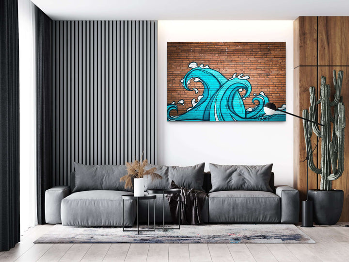 Wave Graffiti Wall Art - Street Art on canvas | MusaArtGallery™