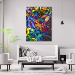 Weed Psychedelic Canvas - pop canvas