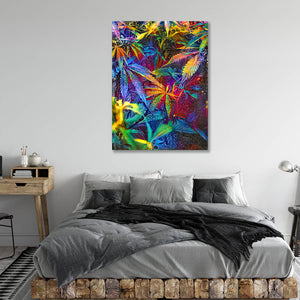 Weed Psychedelic Canvas - pop canvas