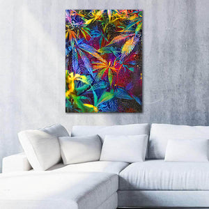 Weed Psychedelic Canvas - pop canvas