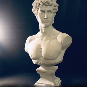 White David Bust Statue - David Bust for Sale