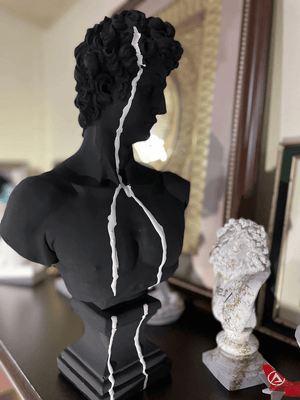 White Drip David Bust Statue - David Bust Statue For Sale