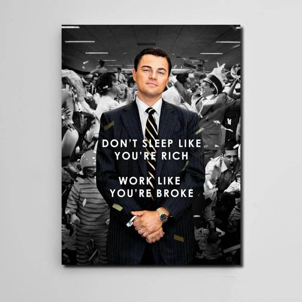 wolfofwallstreetcanvasprintmot