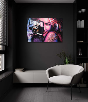 Girl Graffiti Wall Art
