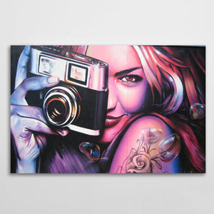 Girl Graffiti Wall Art