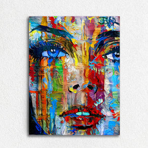 Woman Face Wall Art - Modern Art On Canvas