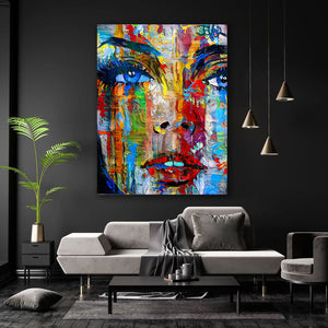 Woman Face Wall Art - Modern Art On Canvas