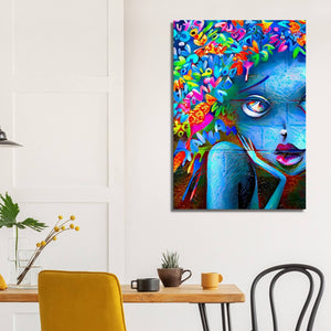 Woman Face Graffiti Art - Street Art on canvas