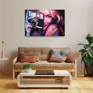 Girl Graffiti Wall Art