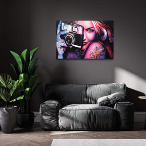 Girl Graffiti Wall Art