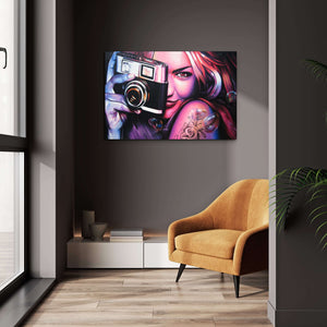 Girl Graffiti Wall Art