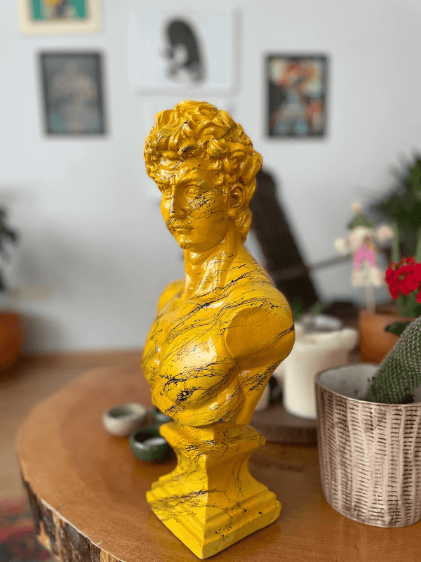Yellow David Bust Statue - David Bust Statue for sale