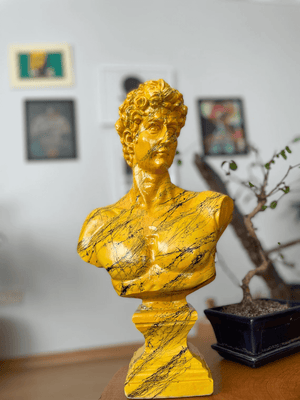Yellow David Bust Statue - David Bust Statue for sale